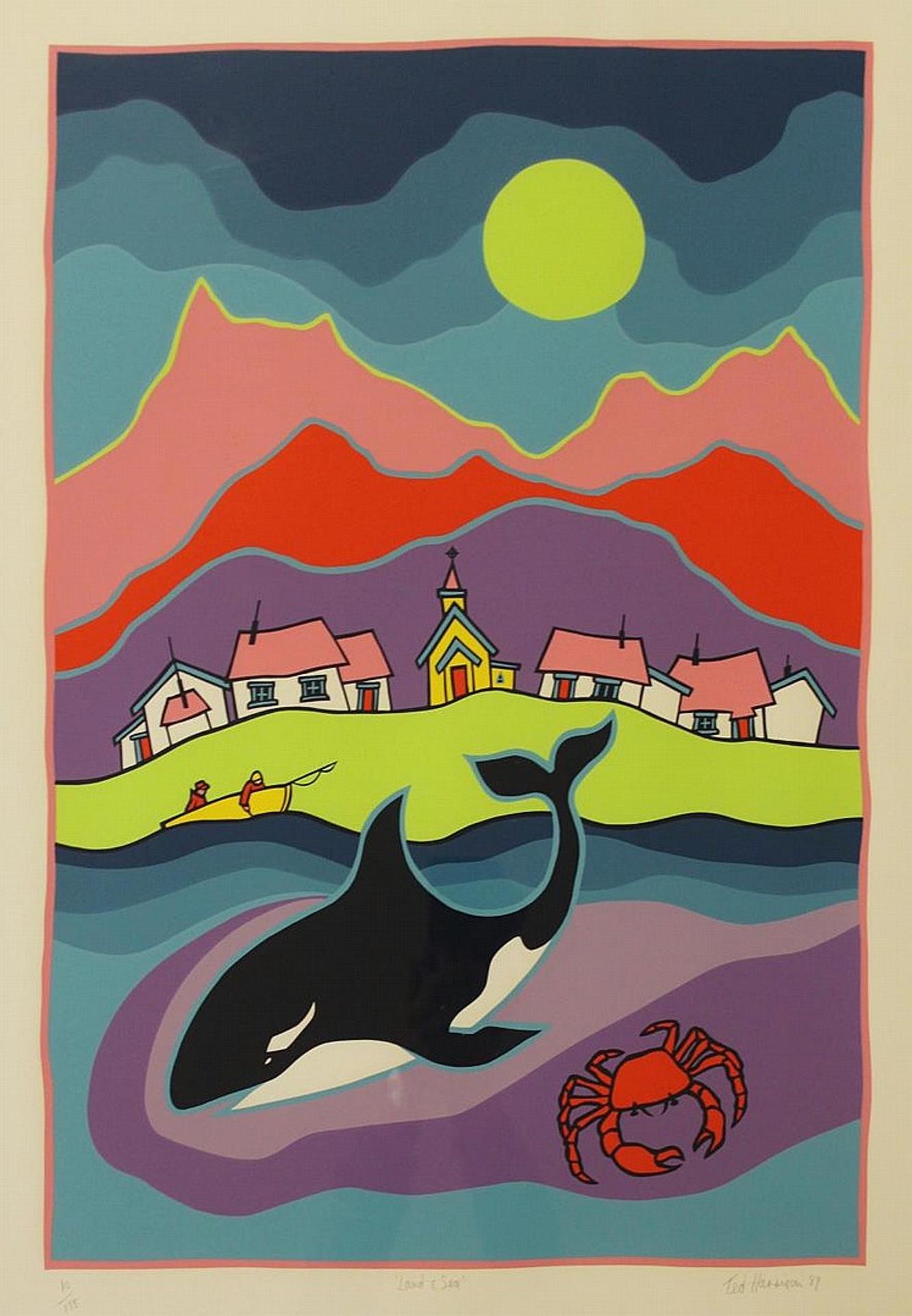 Ted Harrison (1926-2015) - colour silkscreen