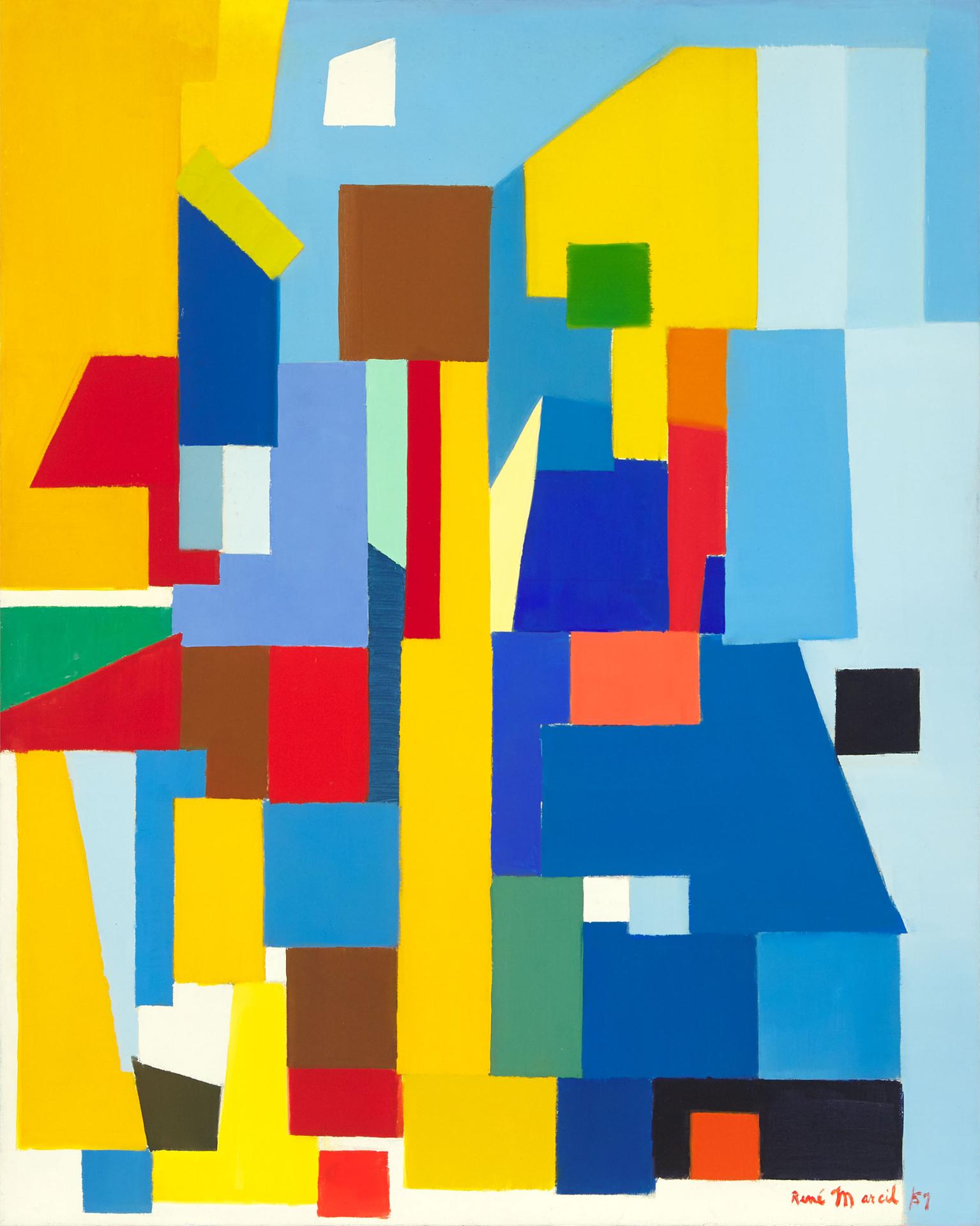 René Marcil (1917-1993) - ABSTRACT 37, 1957