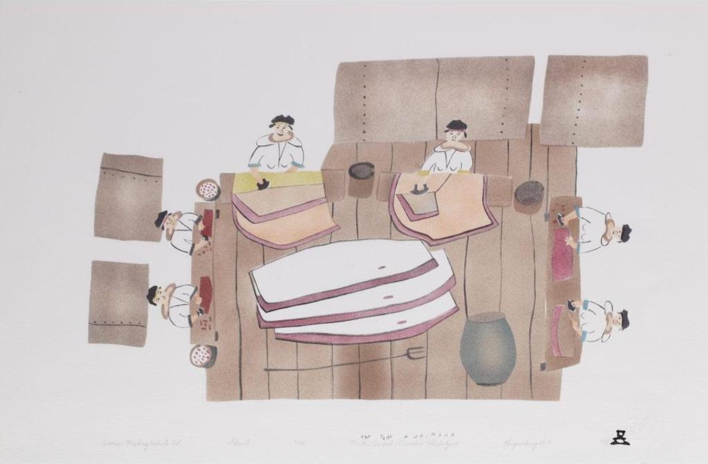 Leah Towkie Karpik (1935) - Woman Making Whale Oil