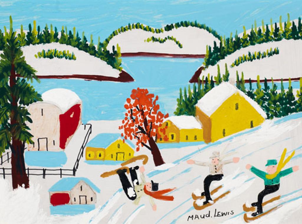 Maud Kathleen Lewis (1903-1970) - Skiers
