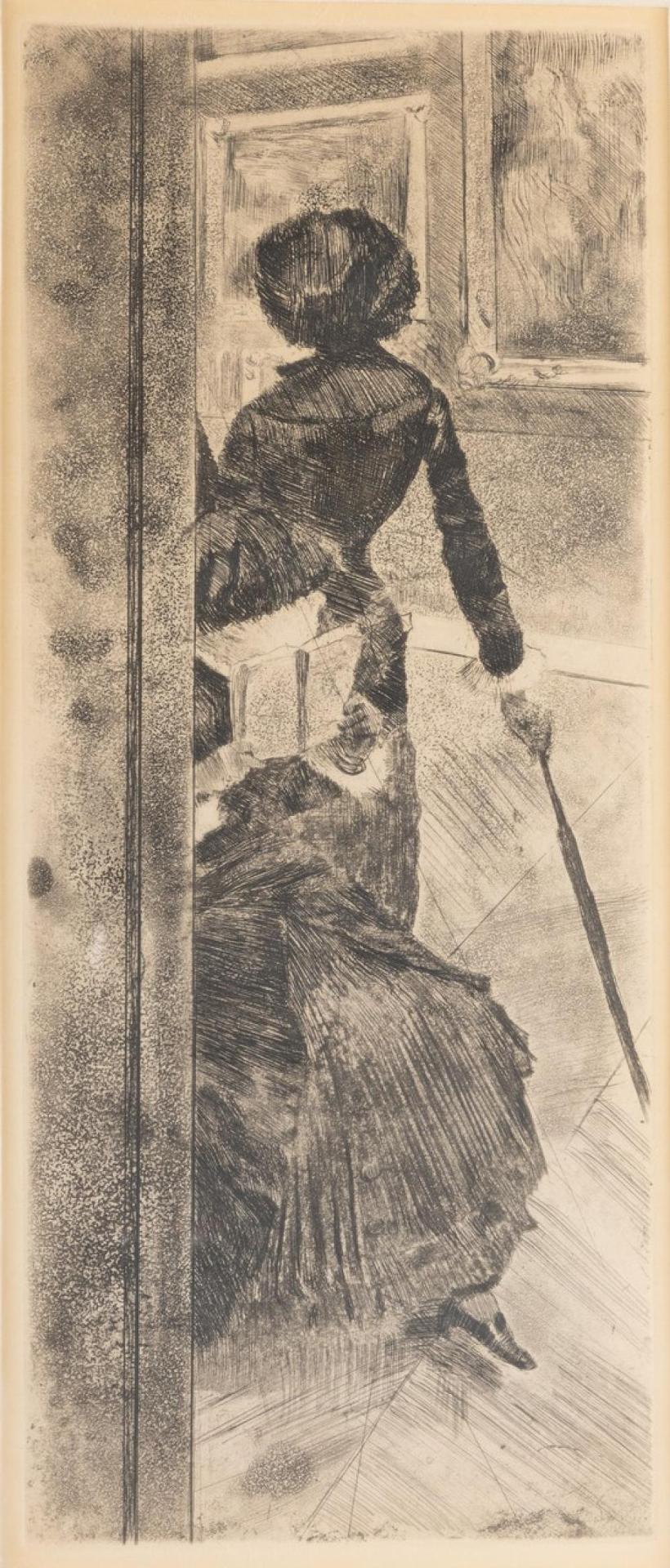 Edgar Degas (1834-1917) - Mary Cassatt at the Louvre
