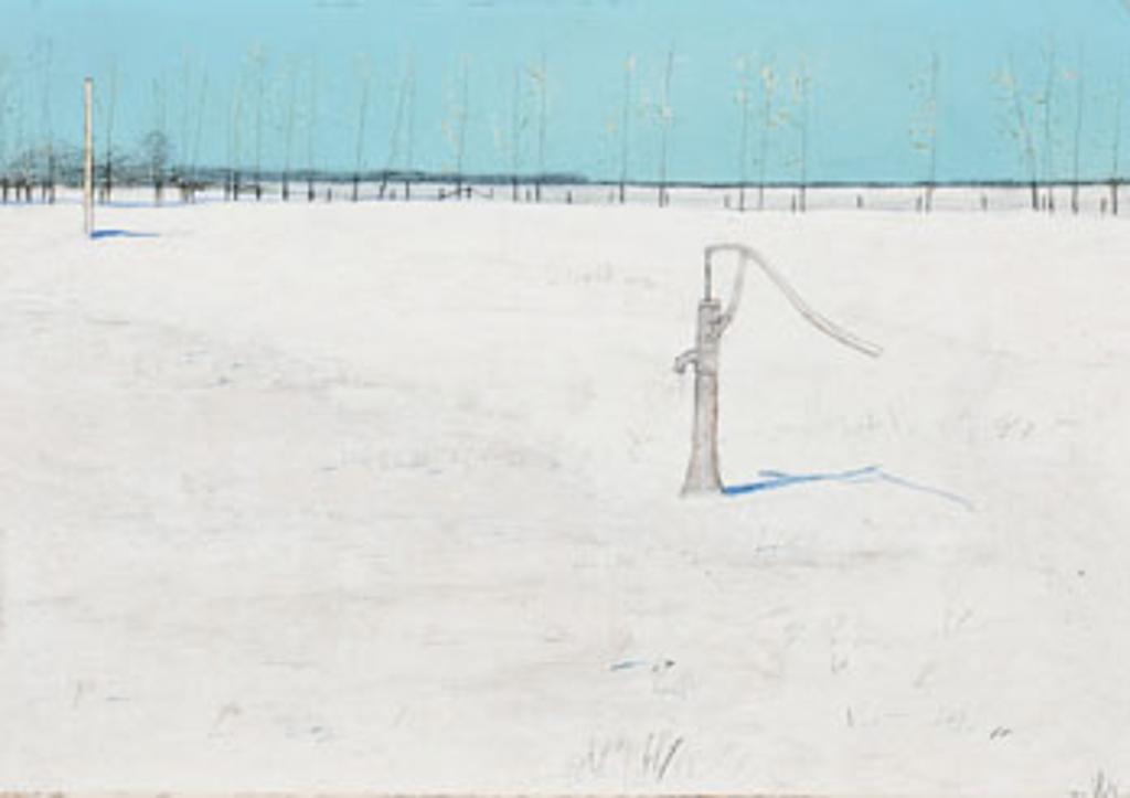 William Kurelek (1927-1977) - Our Old Prairie School Pump