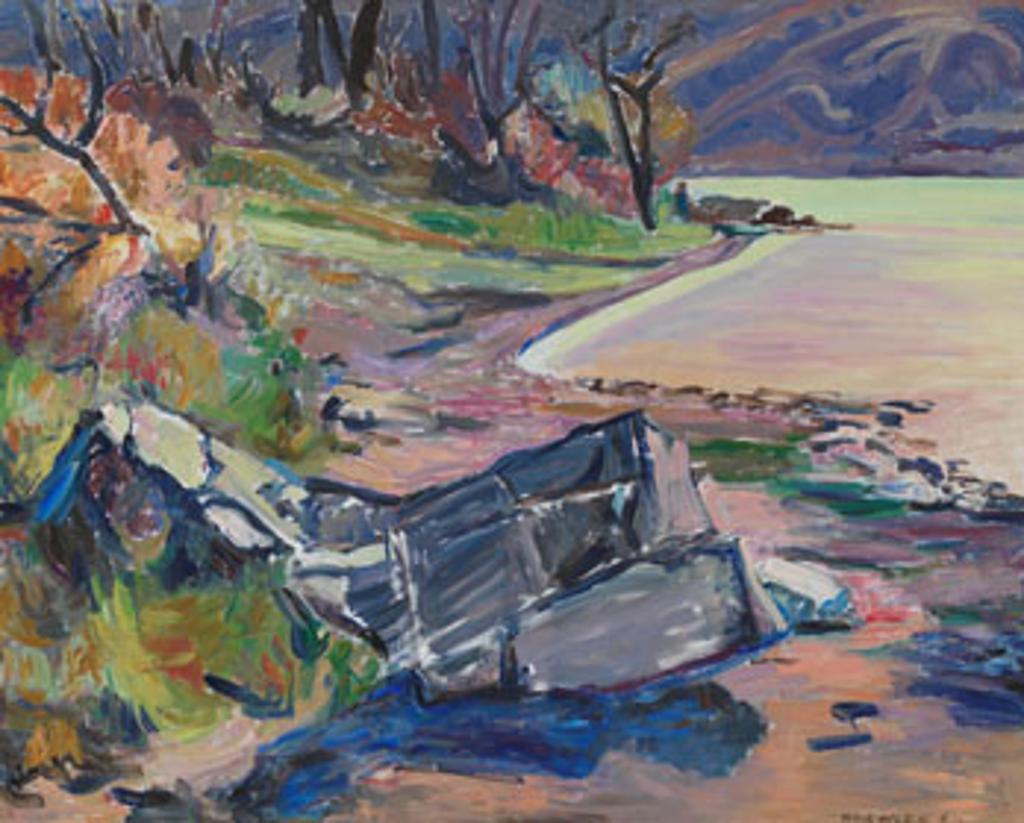 Dorothy Elsie Knowles (1927-2001) - Rocks on the Lake Shore