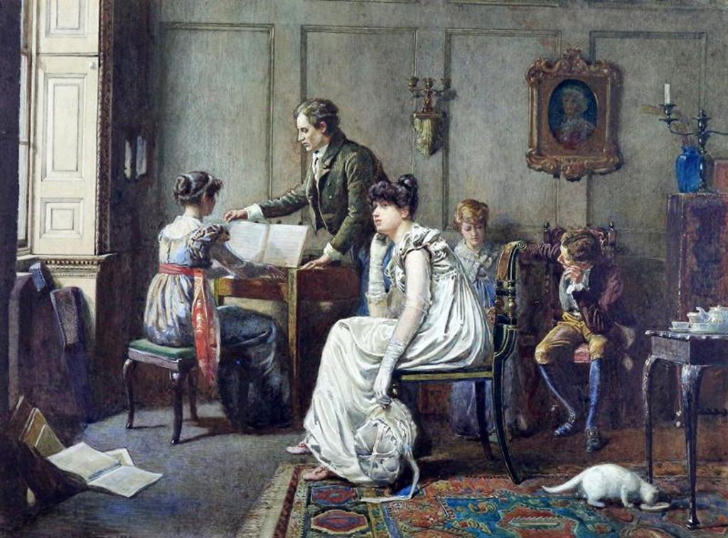 George Goodwin Kilburne (1839-1924) - The Love Song; 1884