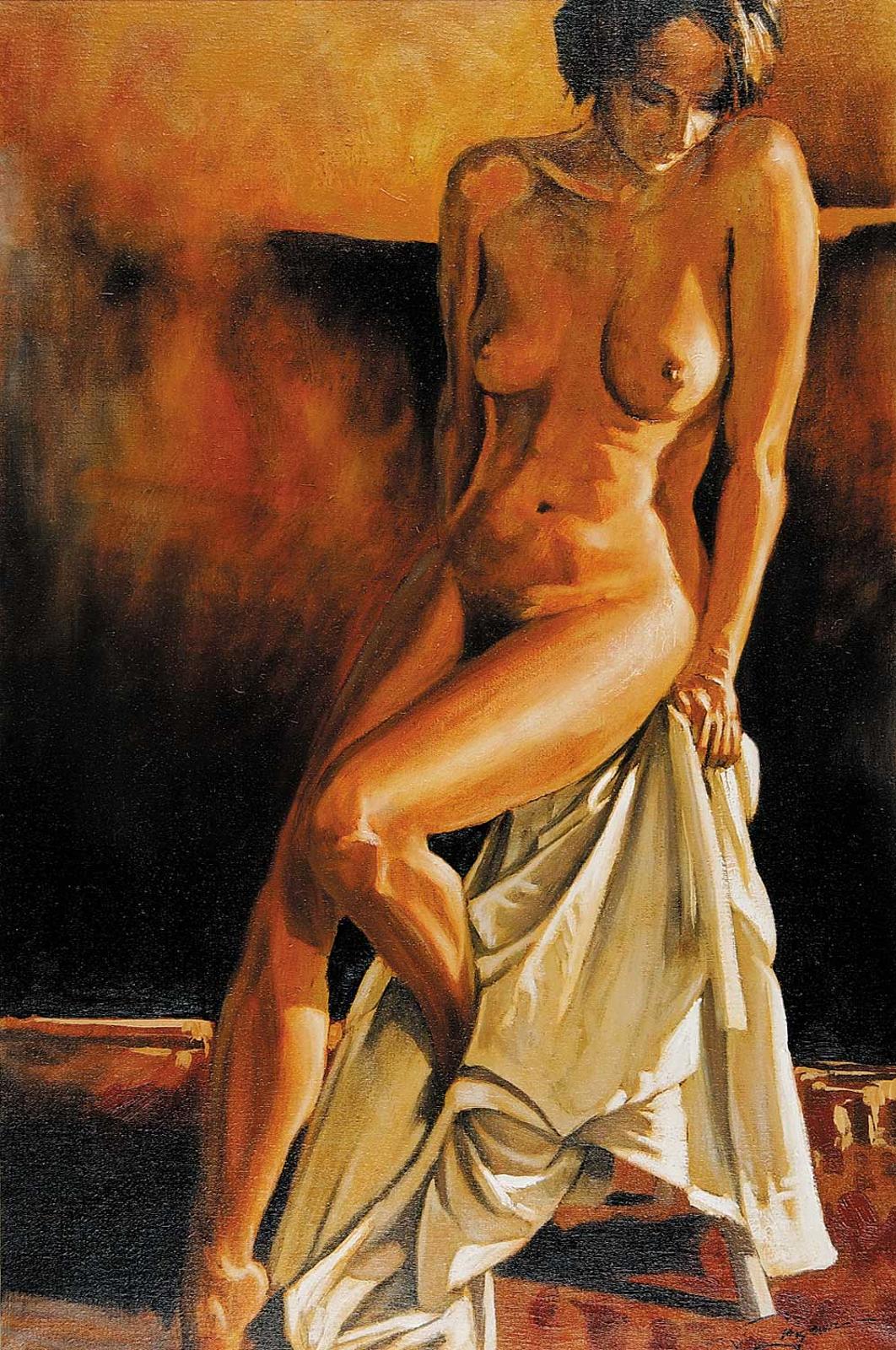 David Langevin (1959) - Peg [Posing on a] Stool