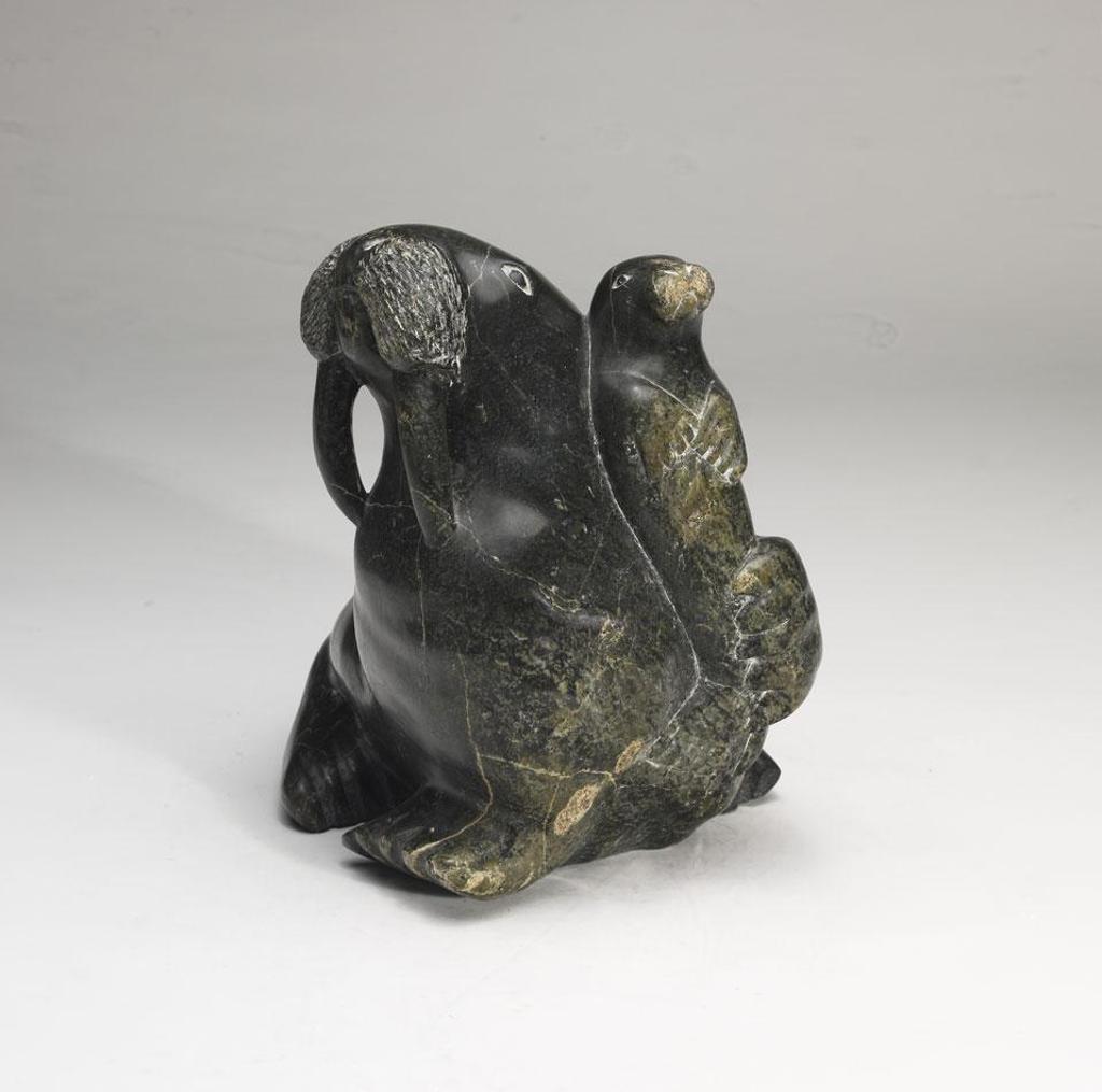Aqjangajuk (Axangayu) Shaa (1937-2019) - Walrus And Young