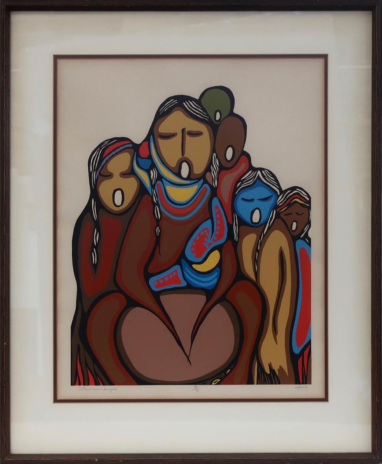 Daphne Odjig (1919-2016) - Pow-Wow Singers
