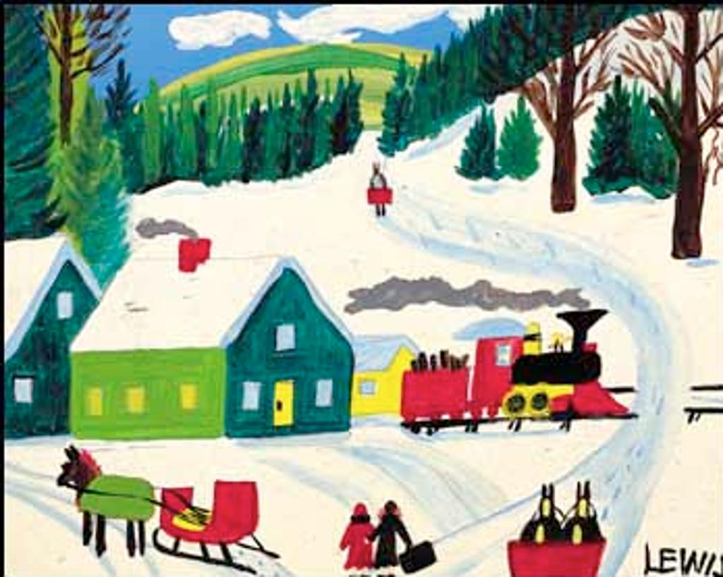 Maud Kathleen Lewis (1903-1970) - Train Crossing