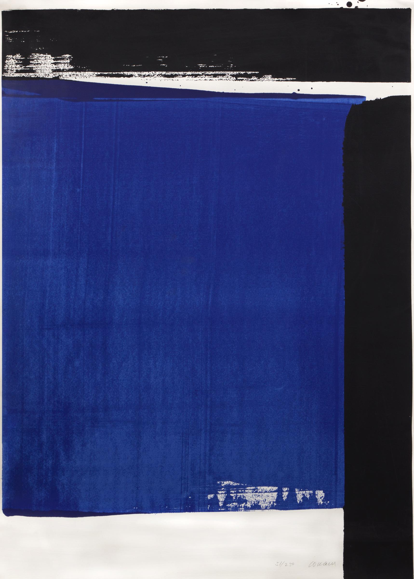Pierre Soulages (1919-2022) - Composition en bleu nº 16, 1981