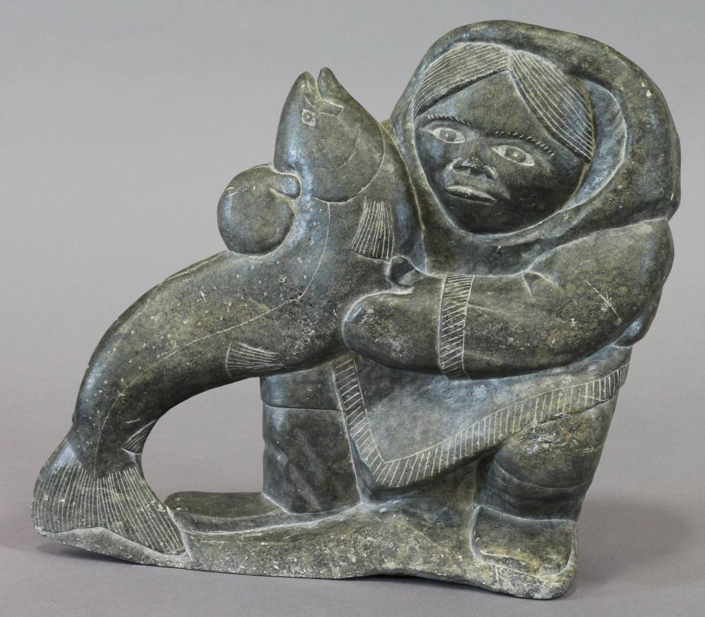 Makusi Panatu Anauta (Marcossie (1939) - Inuk With Fish