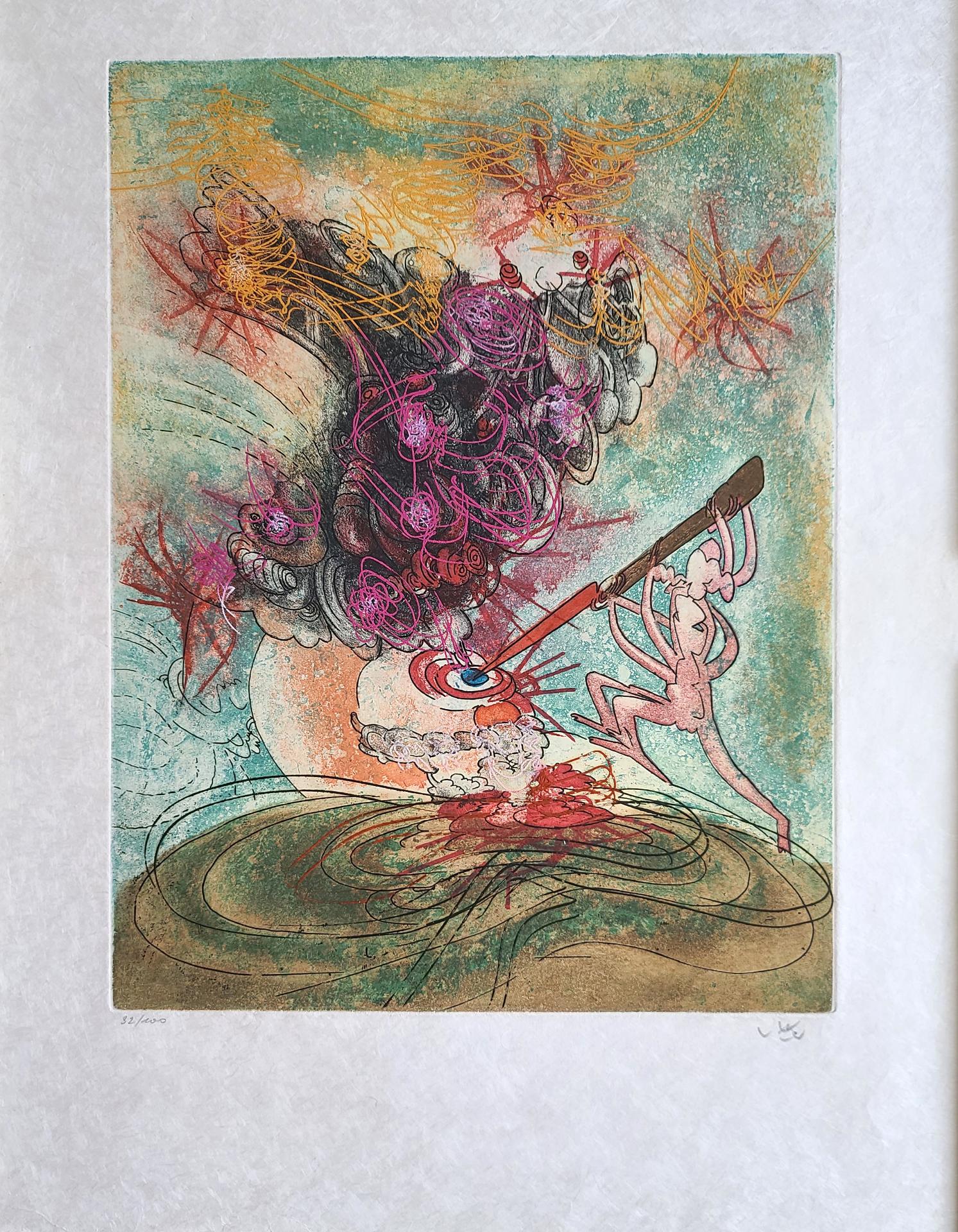 Roberto Matta (1911-2002) - Le S'oeil (tirée de la suite Hom'mère II – L'eautre), 1974-75