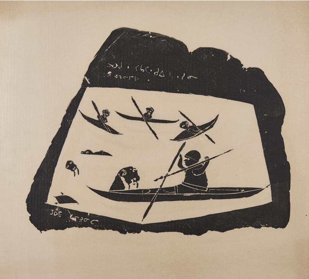 Joe Talirunili (1893-1976) - Walrus Hunting From Kayak