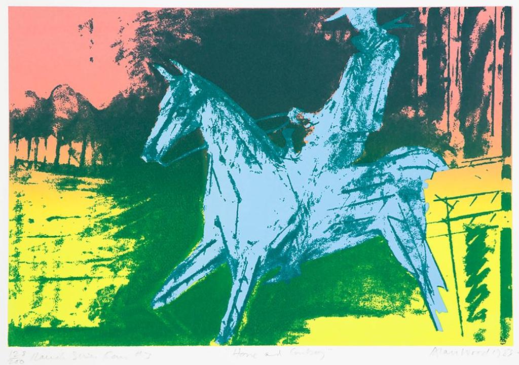 Alan Wood (1935-2017) - Horse and Cowboy # 3
