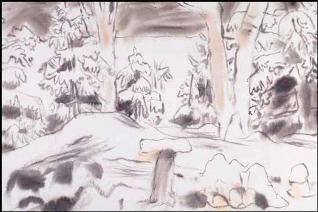 David Browne Milne (1882-1953) - Snowy Morning, Baptiste Lake, Ontario