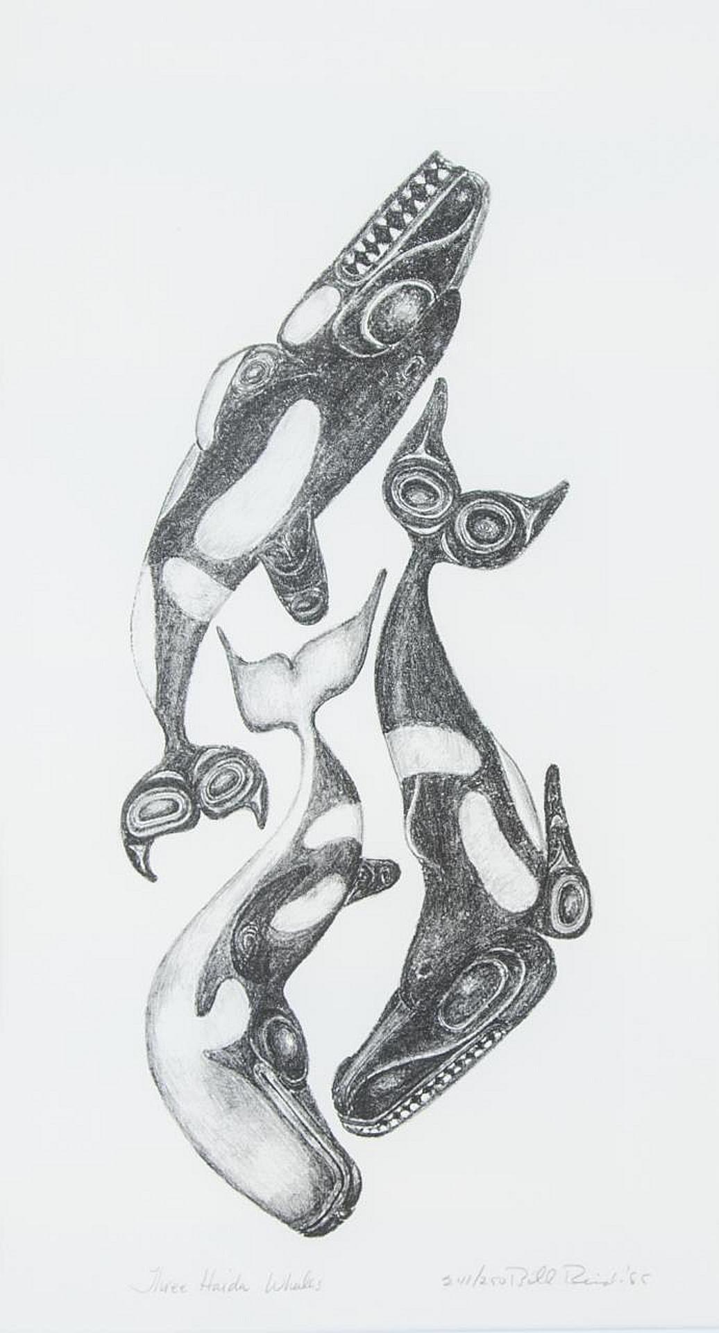 Bill (William) Ronald Reid (1920-1998) - Three Haida Whales