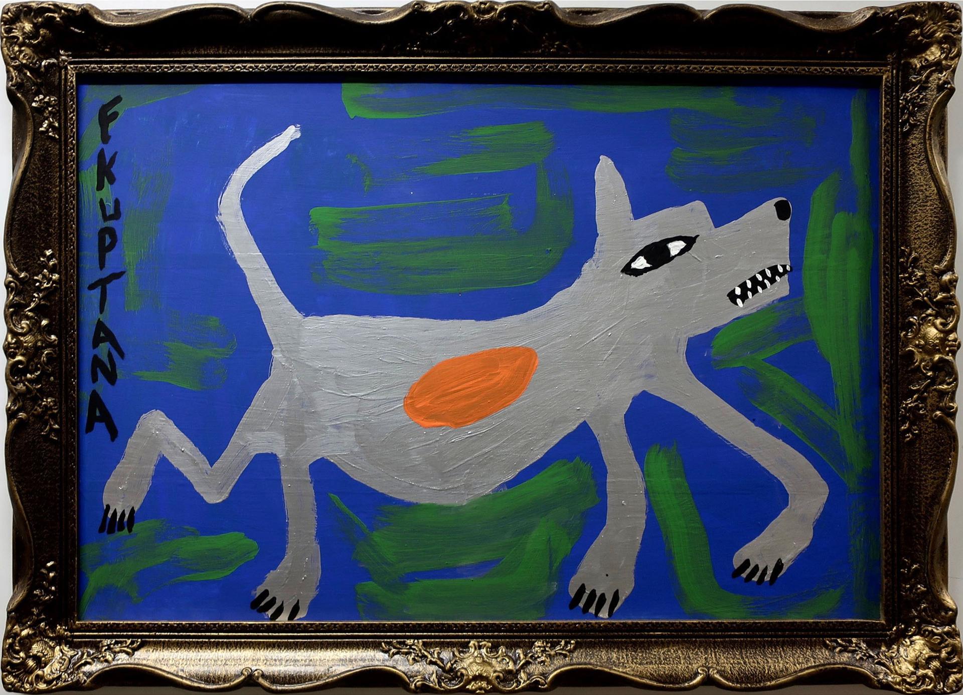 Floyd Kuptana (1964-2021) - Untitled (Gray Wolf)