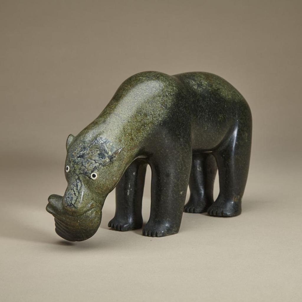 Nuveeya Ipellie (1920-2010) - Polar Bear Eating A Seal