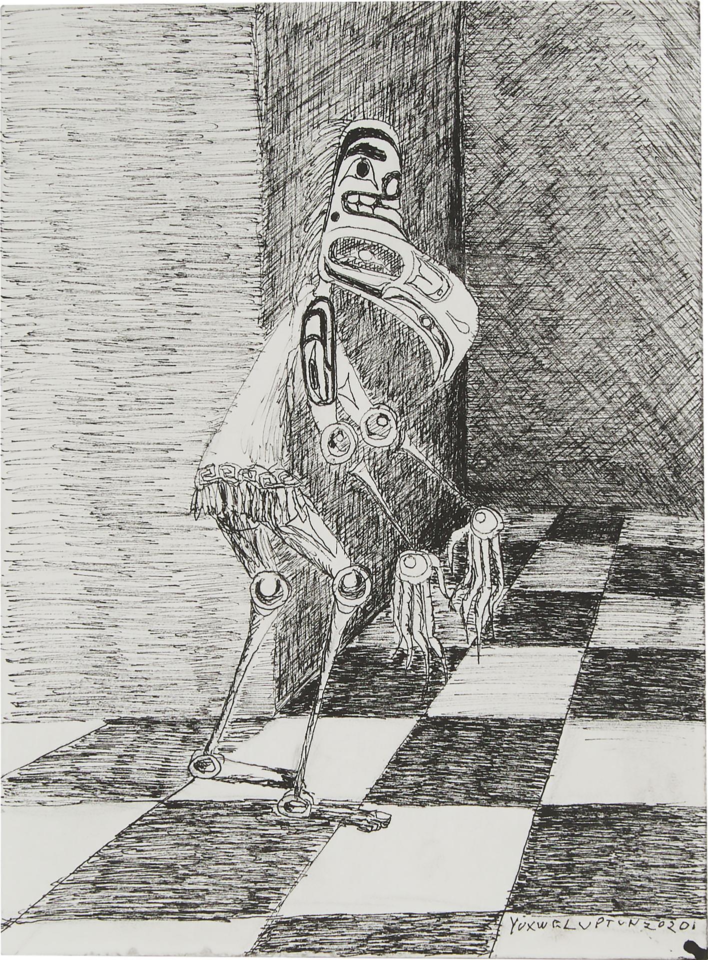 Lawrence Paul Yuxweluptun (1957) - When Spirits Walk Thru Your House, August 2020