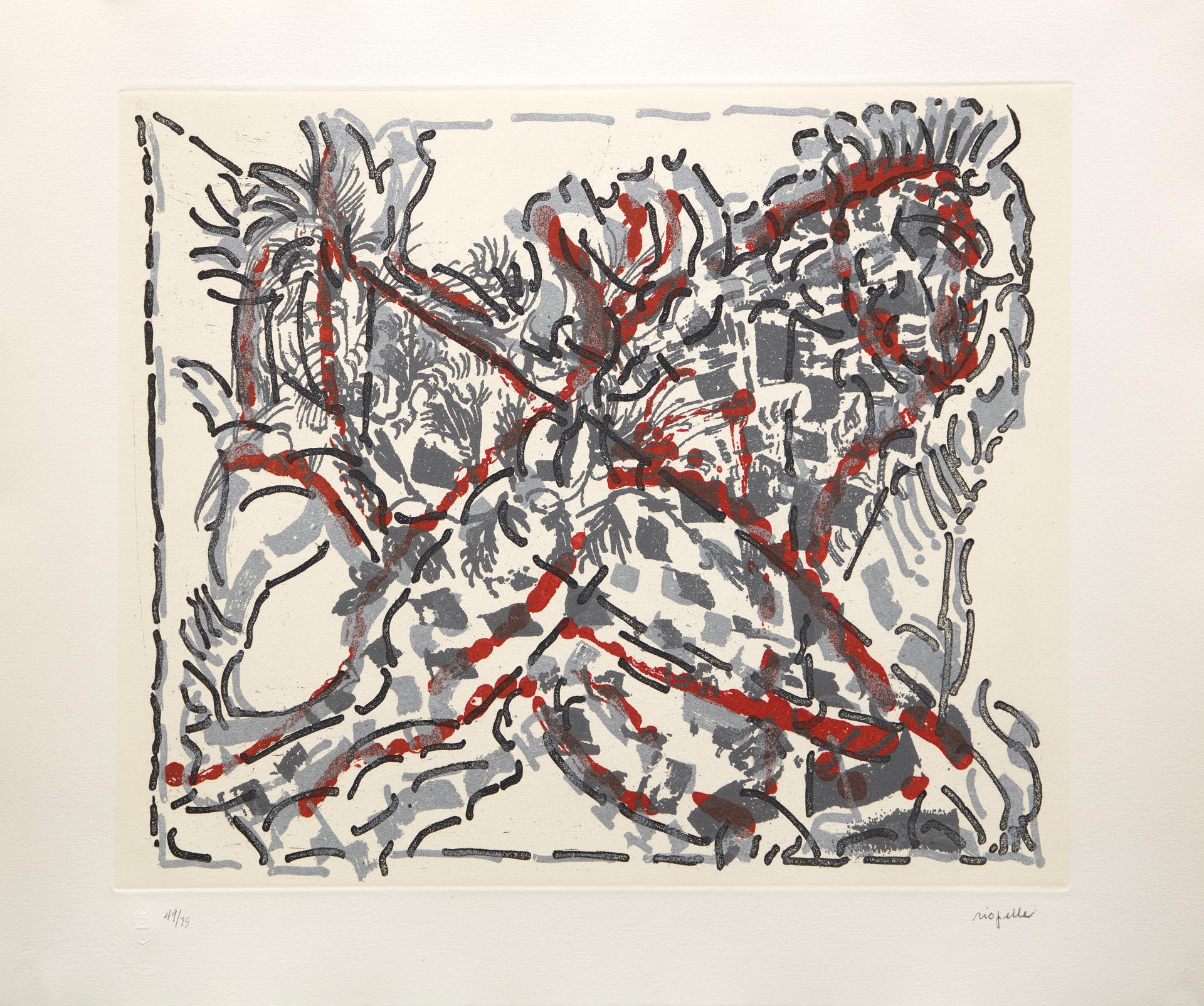 Jean-Paul Riopelle (1923-2002) - Quien-toi bien (de la série / from the series « Dommage »), 1989