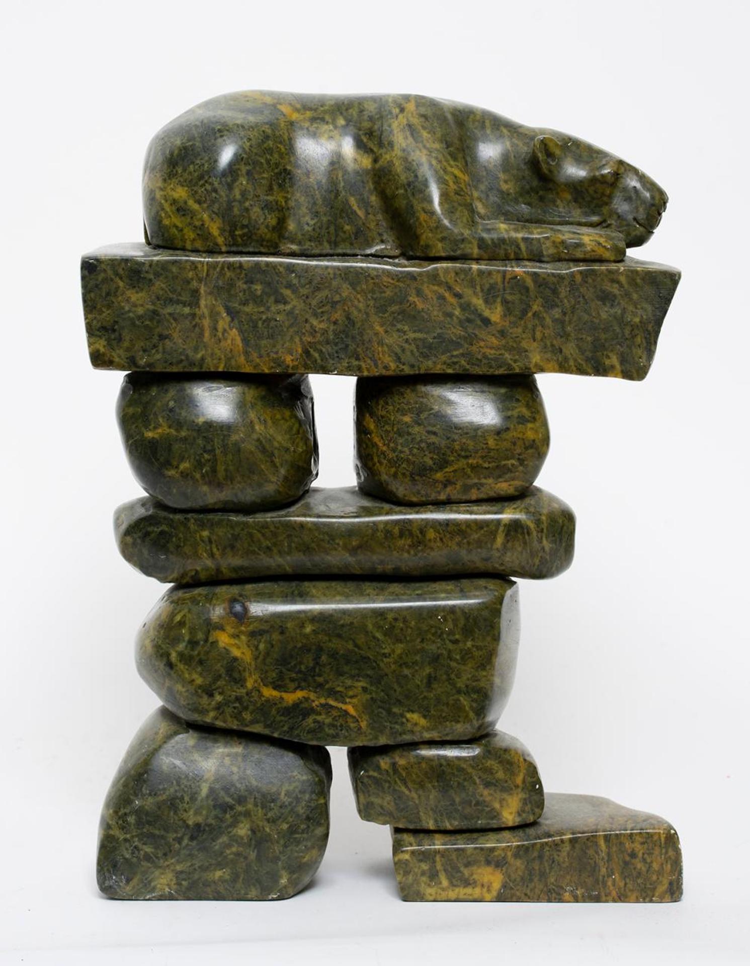 Cal Shaw - Sleeping Bear on an Inukshuk, 9087
