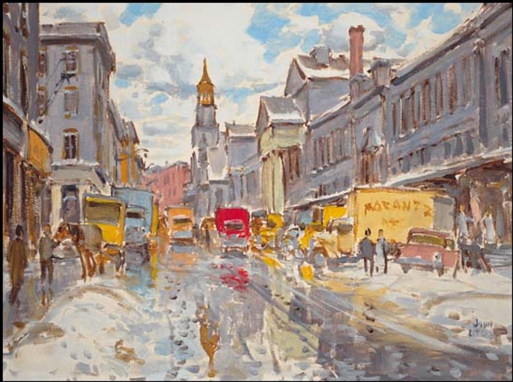 John Geoffrey Caruthers Little (1928-2024) - Street Scene, Montreal