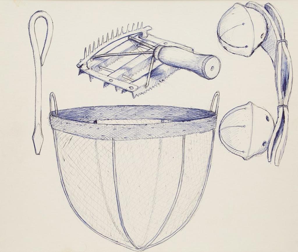 William Kurelek (1927-1977) - Homemade Screwdriver and Horse Equipment