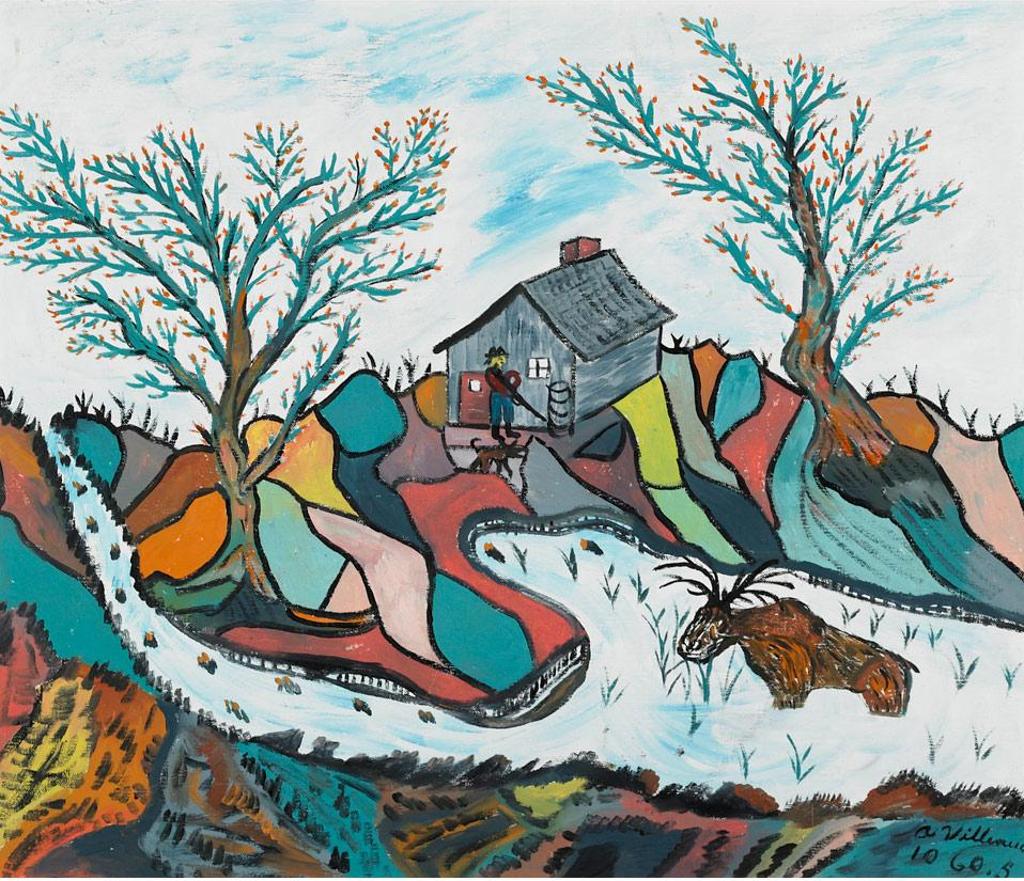 Arthur Villeneuve (1910-1990) - Le Champ Du Chasseur