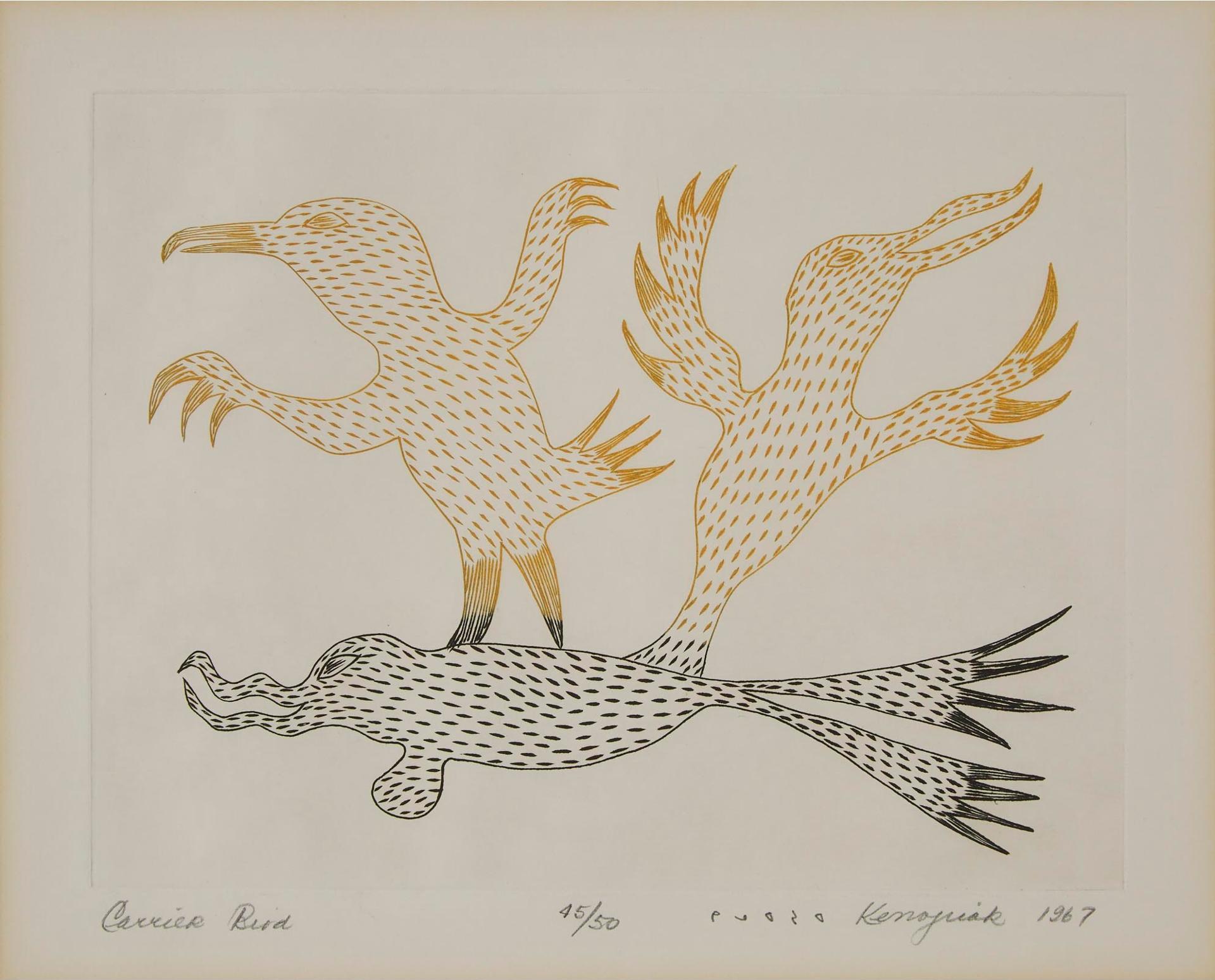 Kenojuak Ashevak (1927-2013) - Carrier Bird