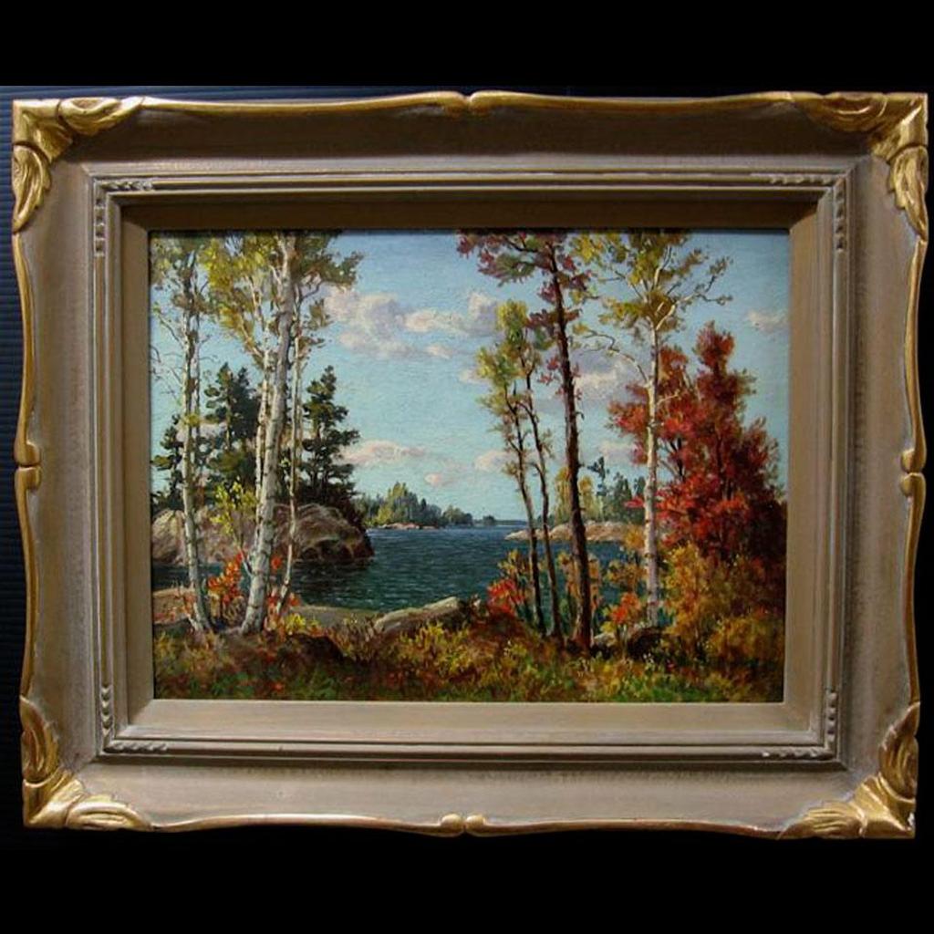 Otto Planding (1887-1964) - Autumn Lake Scene