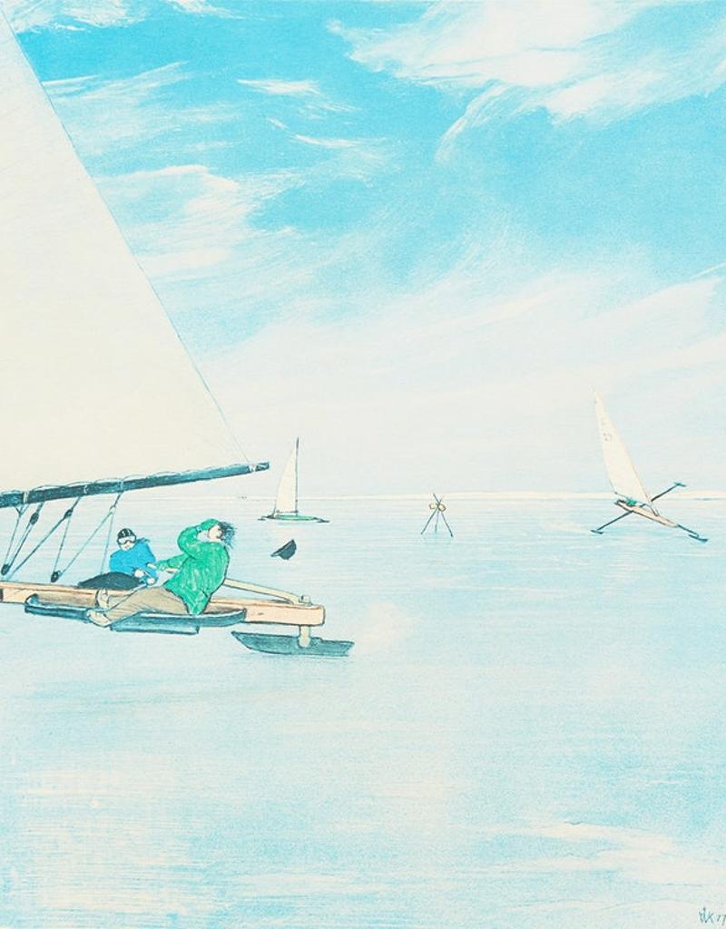 William Kurelek (1927-1977) - Ice Sailing