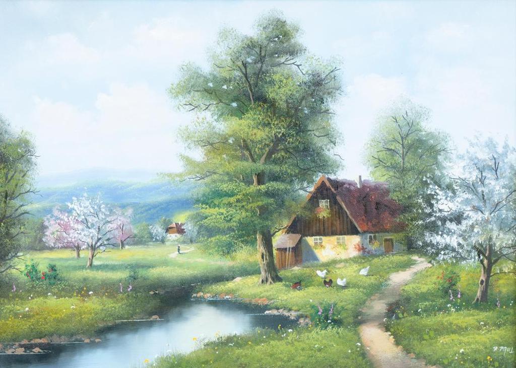 P. Paul - Untitled - Cottages and Trees
