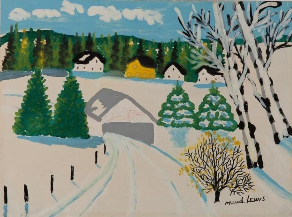 Maud Kathleen Lewis (1903-1970) - Covered Bridge