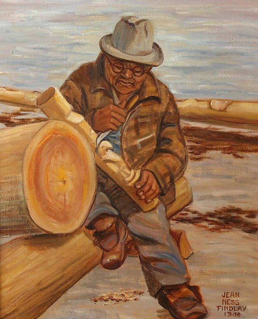 Jean Ness Findlay - Captain Andy Brown Carving