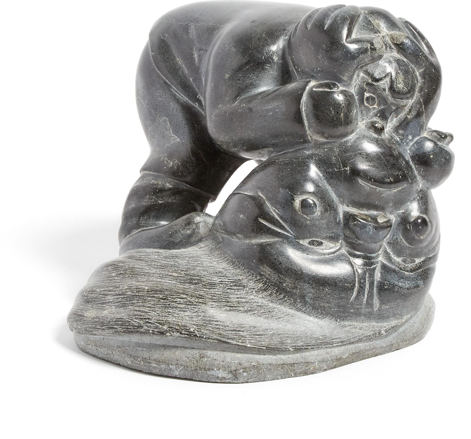 Davidialuk Alasua Amittu (1910-1976) - Katyutayuuq Attacking A Man