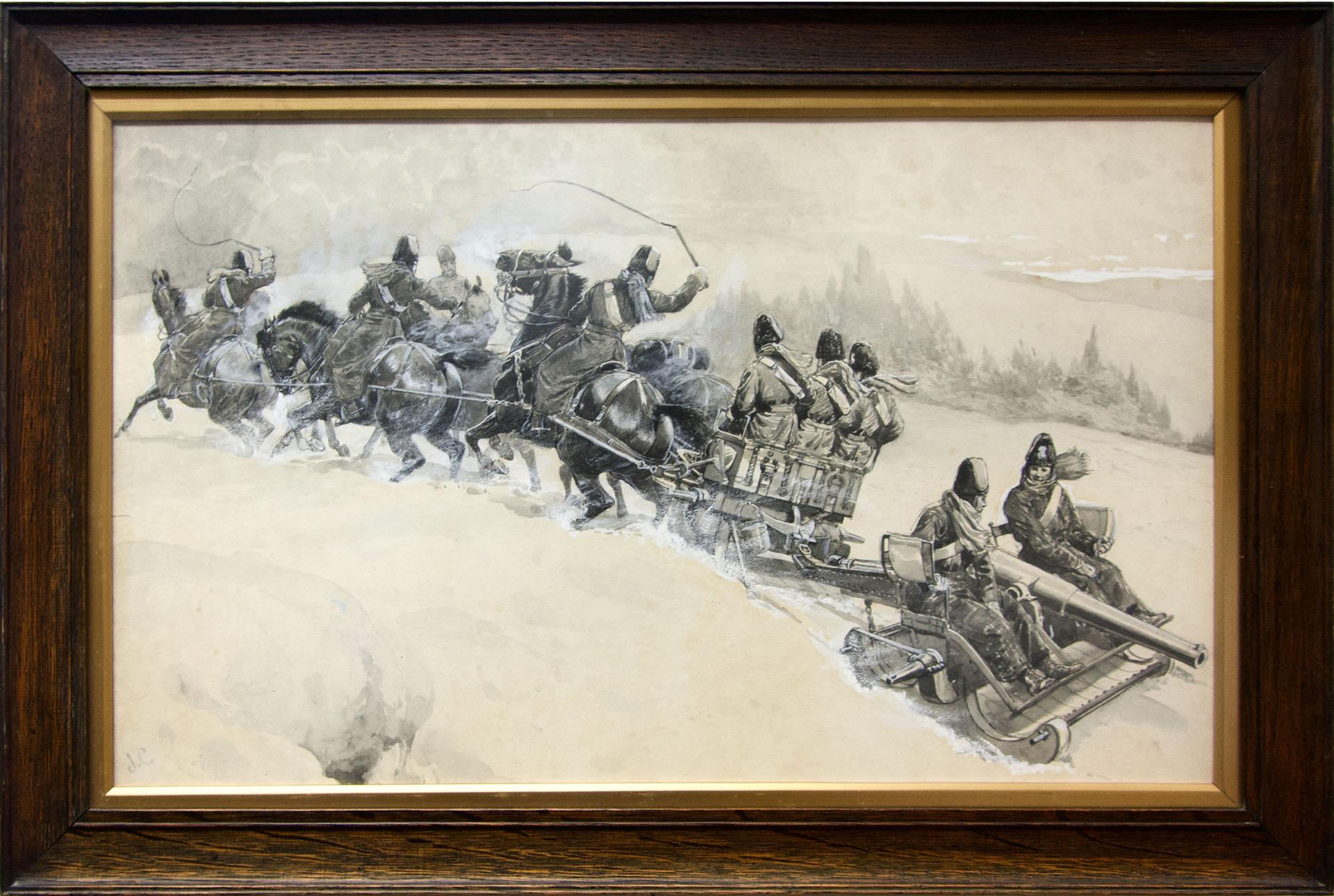 John Charlton - Troops In Sleighs