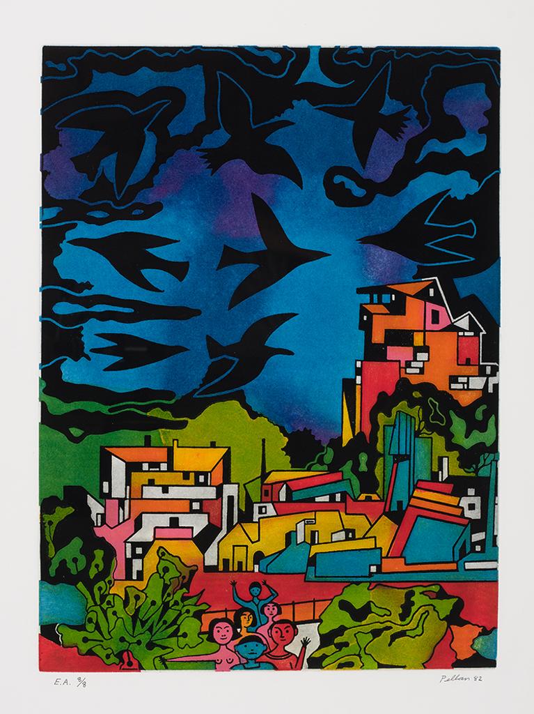 Alfred Pellan (1906-1988) - Coin de ville, du livre d'artiste 