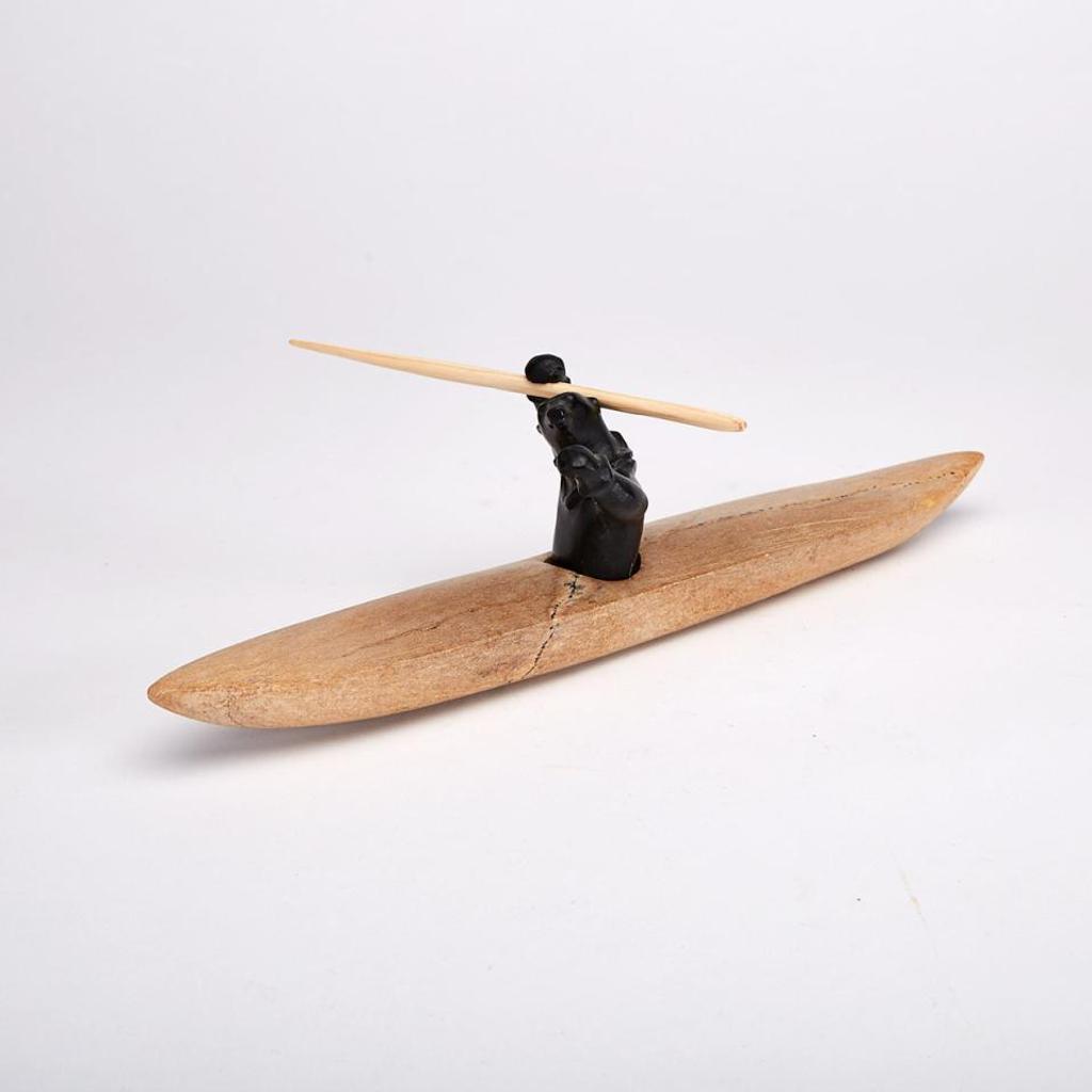 Bill Nasogaluak (1953) - Polar Bear Shaman Hunting By Kayak