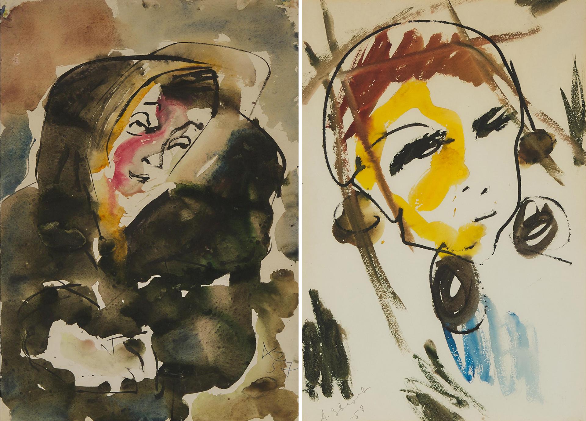 Anatoly Timofeevich Zverev (1931-1986) - Two Portraits