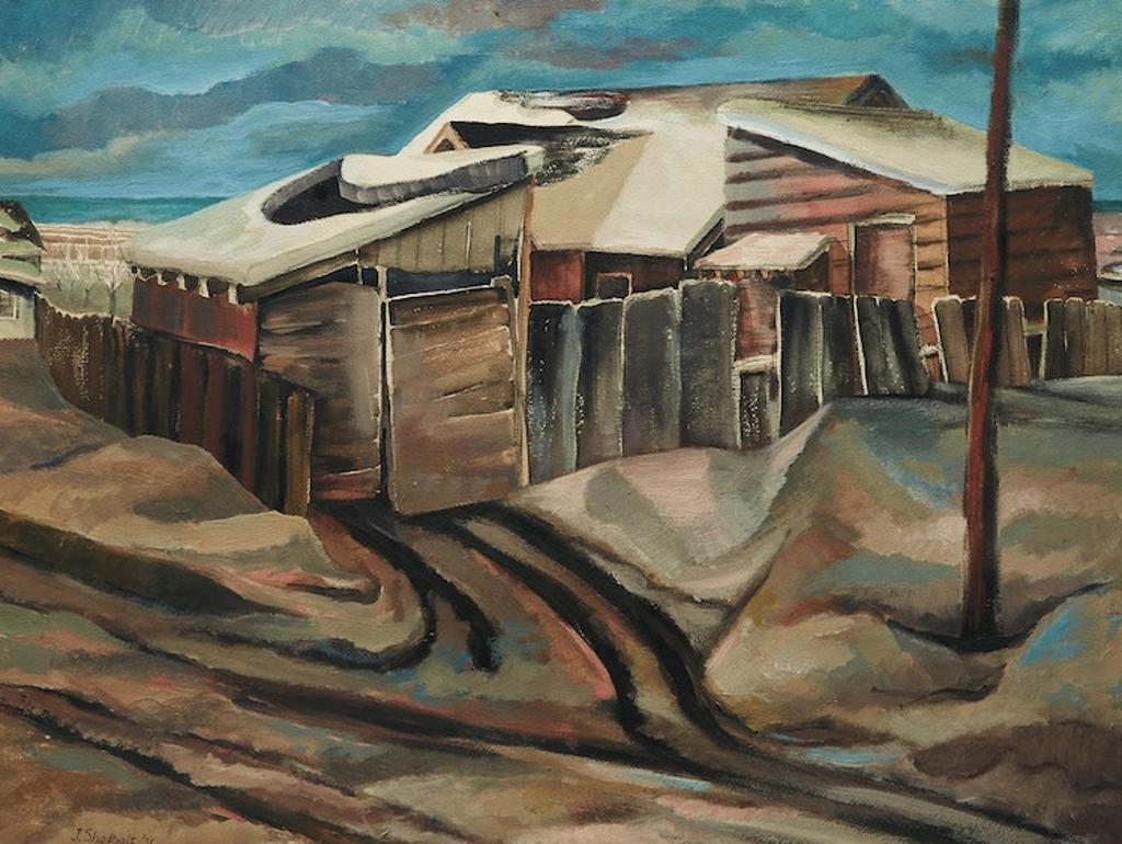 Jack Leaonard Shadbolt (1909-1998) - Winter Barns