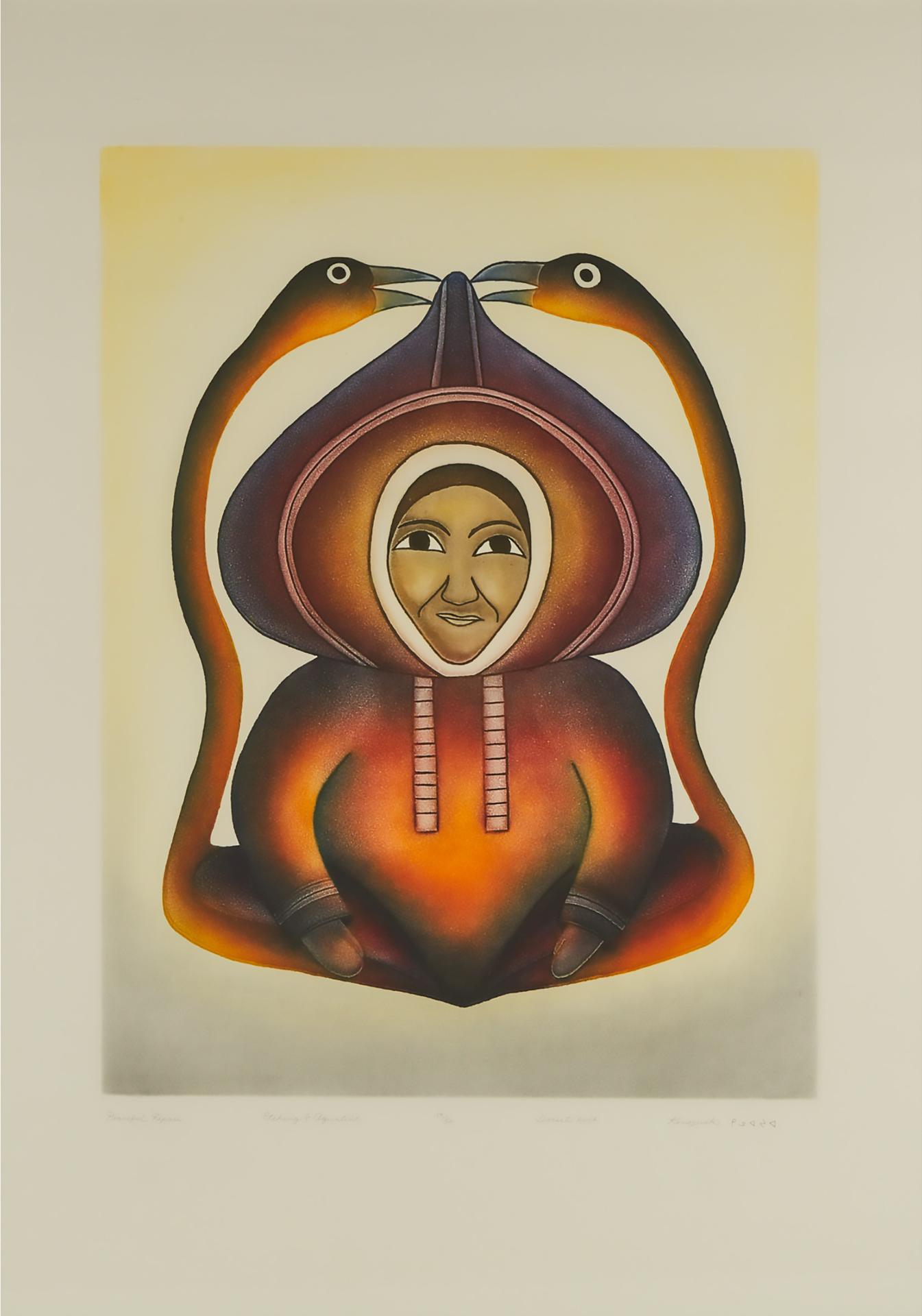 Kenojuak Ashevak (1927-2013) - Peaceful Repose, 2007
