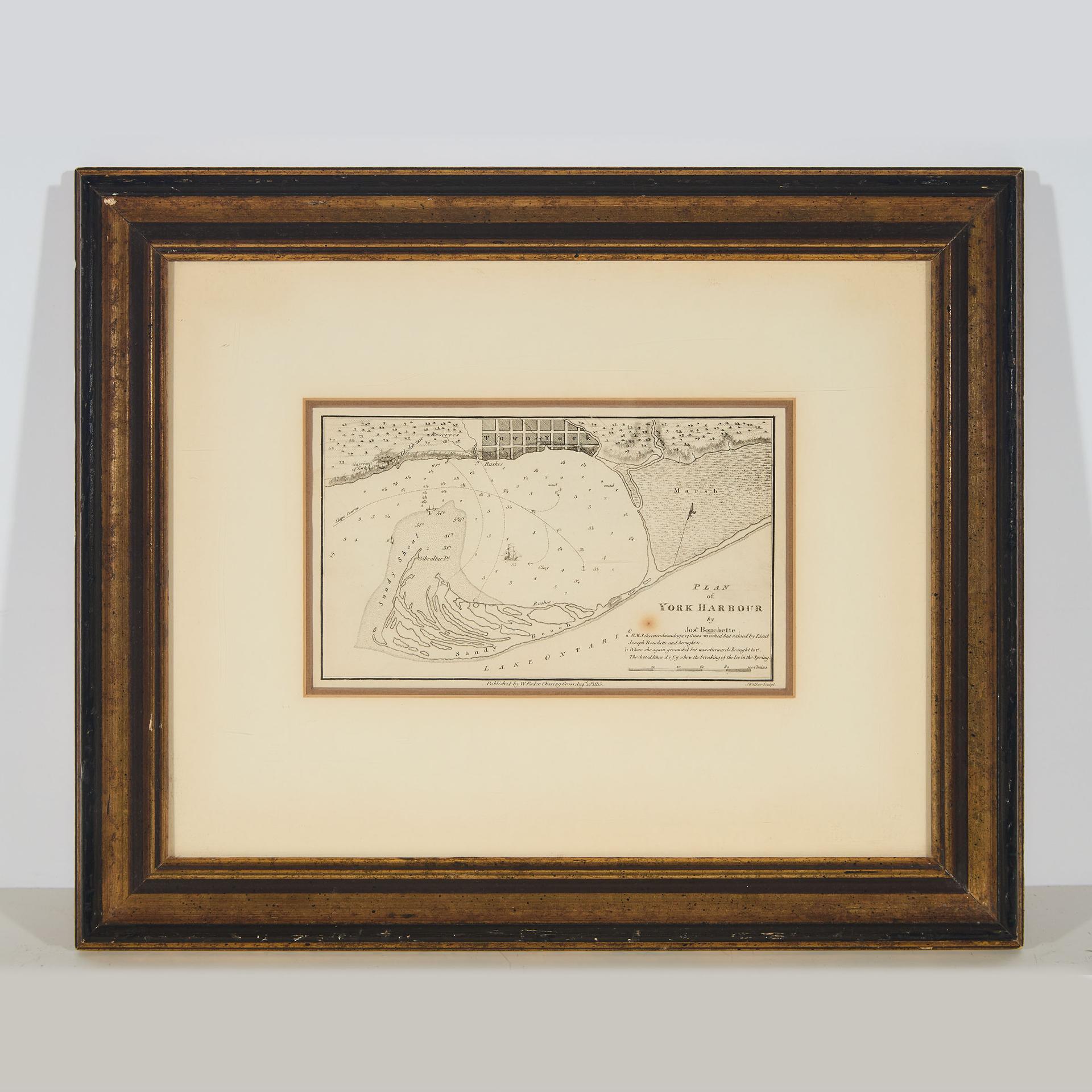Lt. Col. Joseph Bouchette - Plan Of York Harbour, 1815