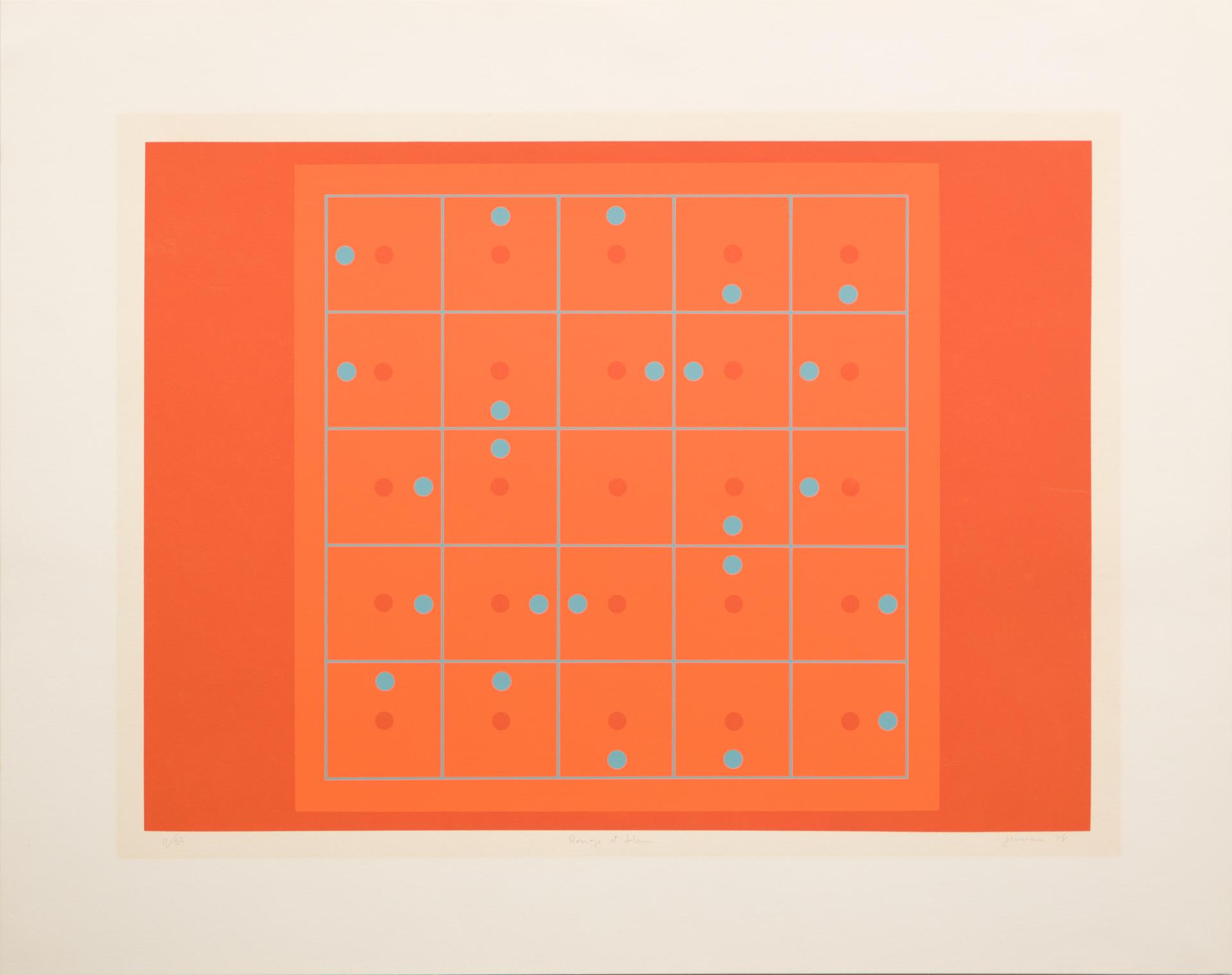 Denis Juneau (1925-2014) - Rouge et bleu, 1978