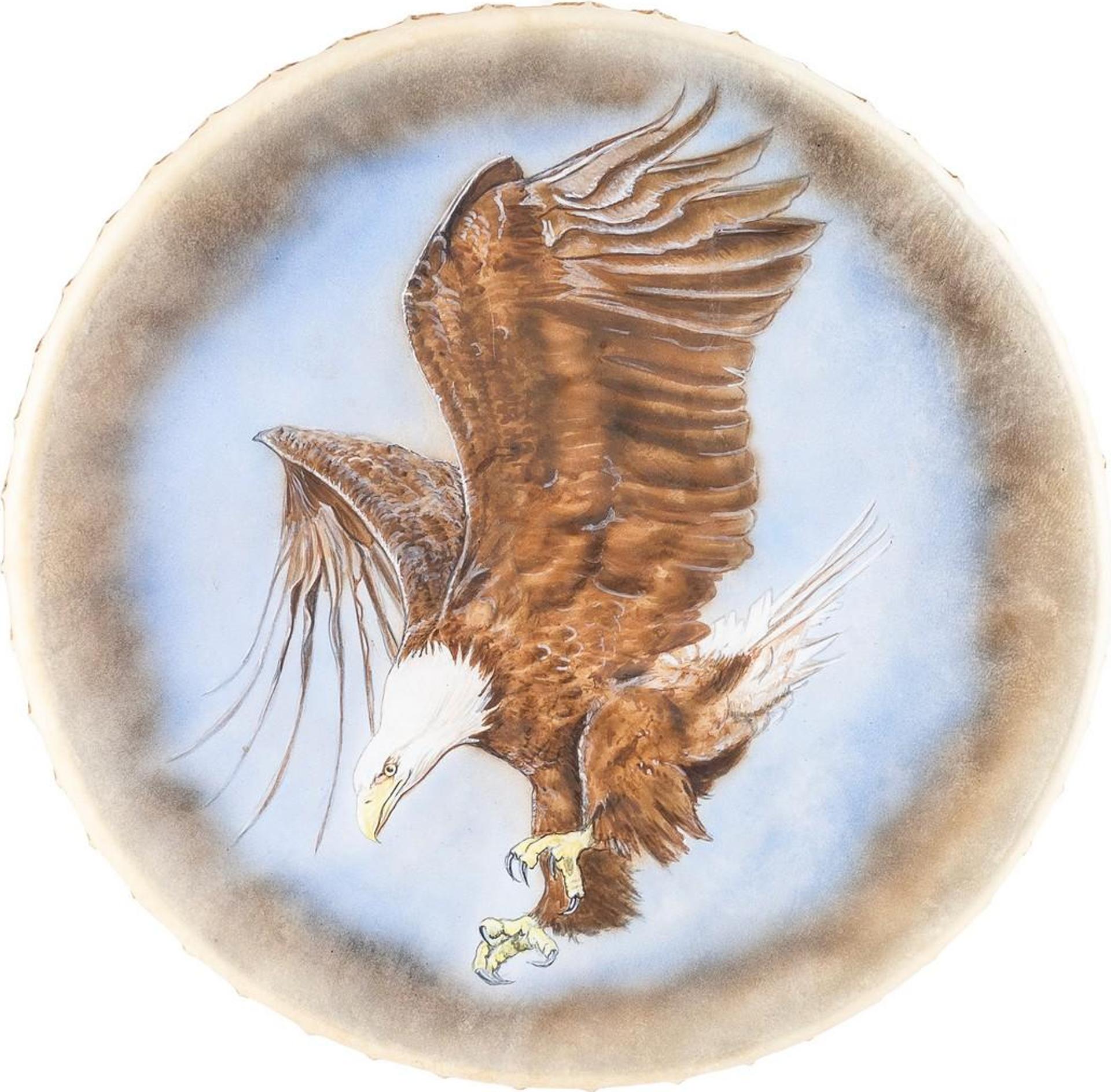 Frank Hall - a hand painted hide drum