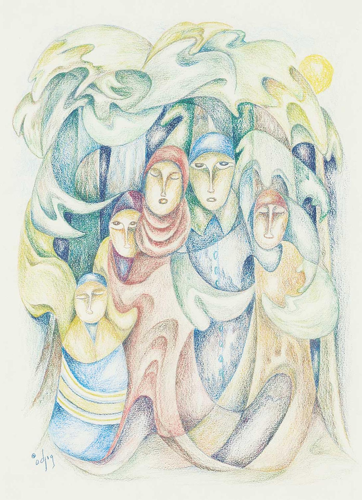 Daphne Odjig (1919-2016) - Harmony in Nature