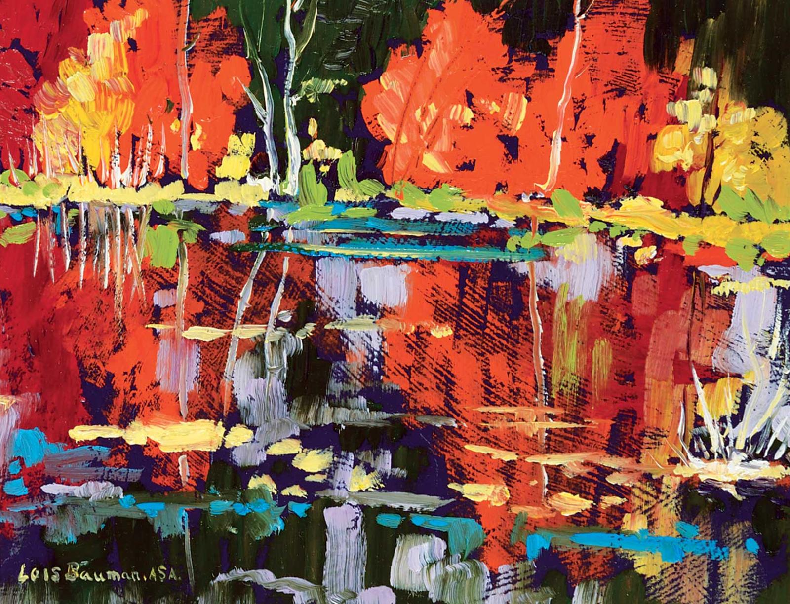 Lois Bauman (1943) - Redwood Meadows - Reflections