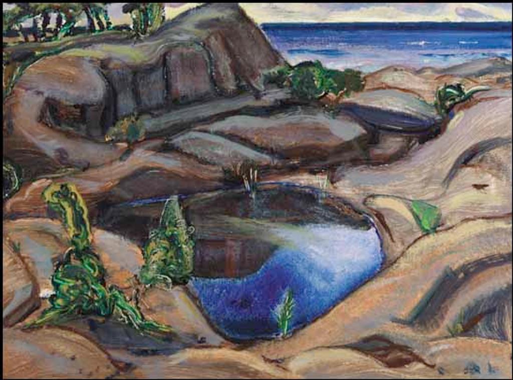 Arthur Lismer (1885-1969) - Georgian Bay / Boats in the Harbour (verso)