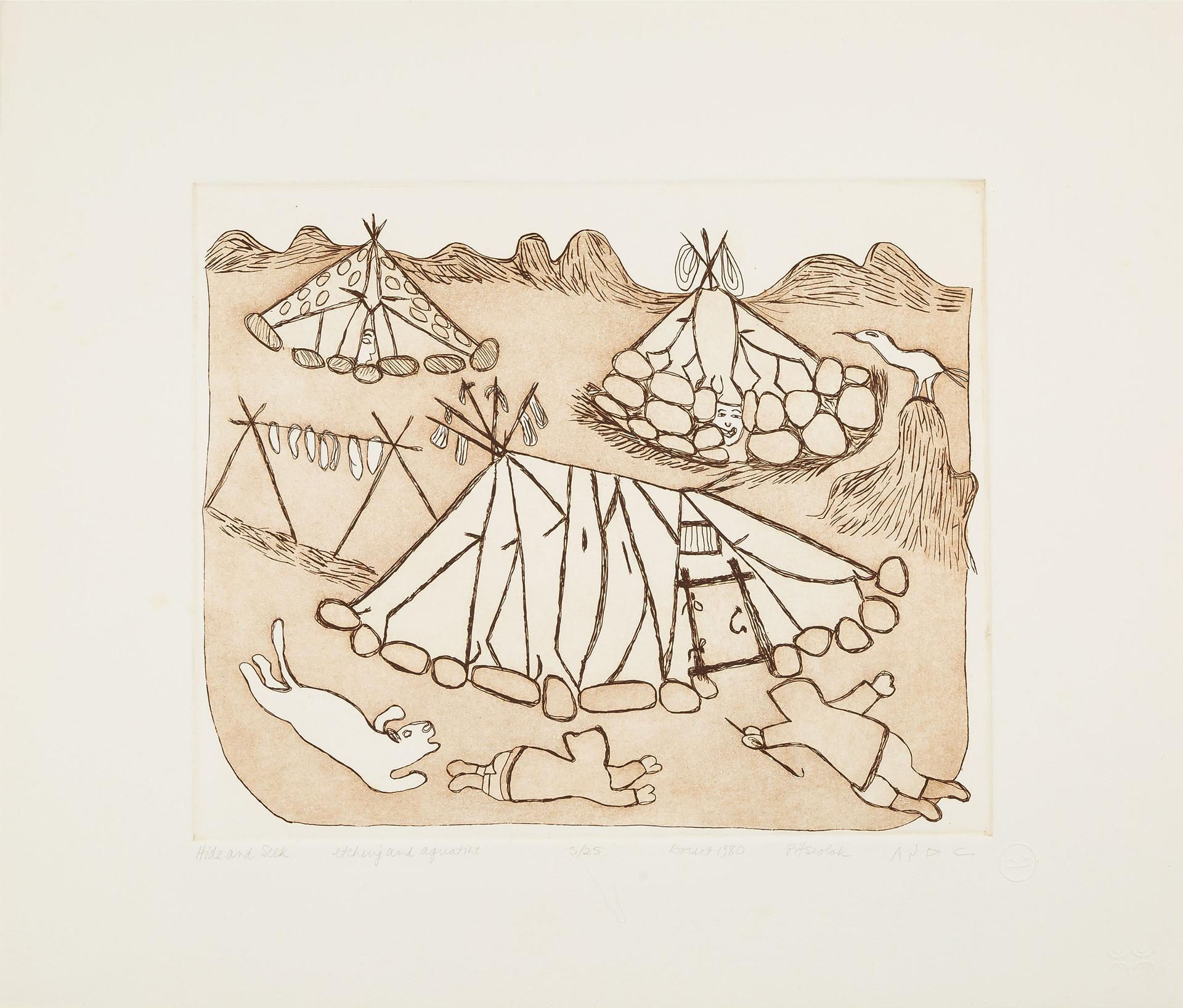 Pitseolak Ashoona (1904-1983) - Hide And Seek