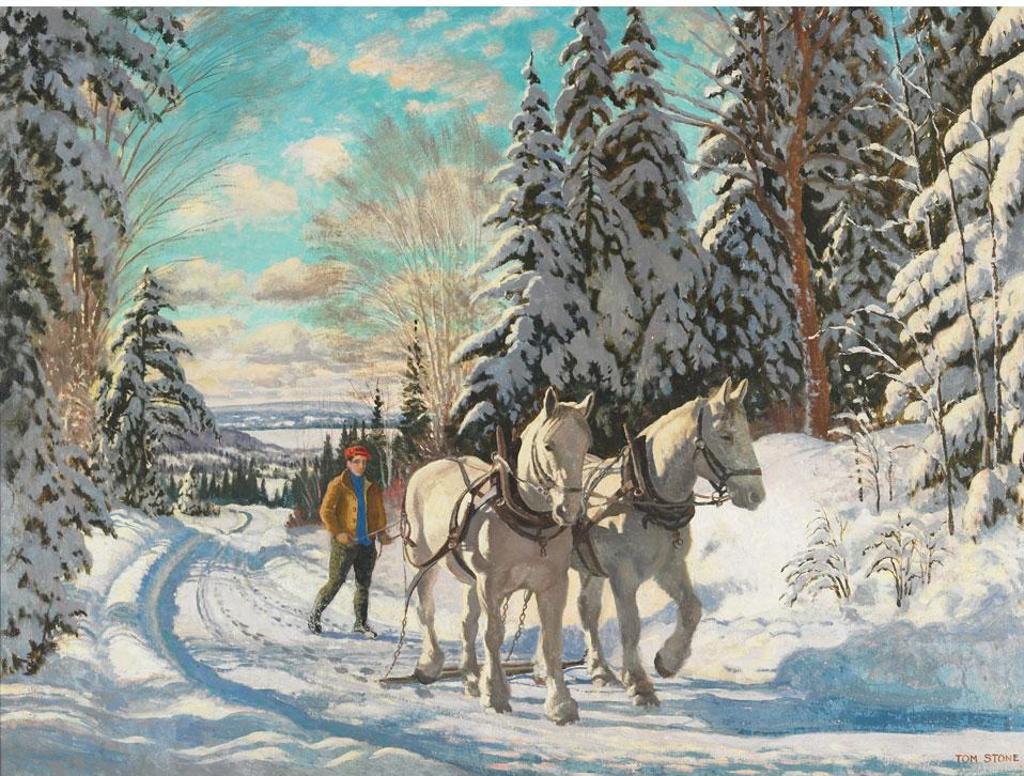Thomas Albert Stone (1897-1978) - The White Team, Sand Lake