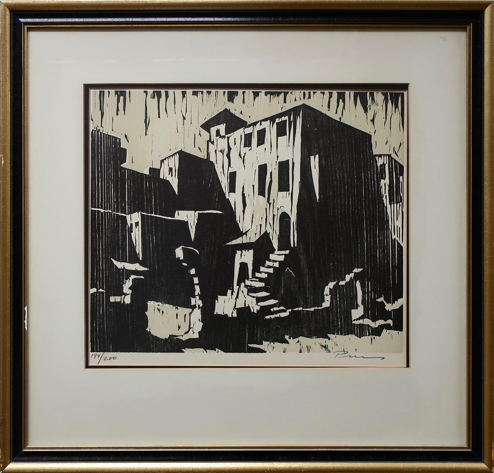 Jacob Pins (1917-2005) - Untitled (Buildings)