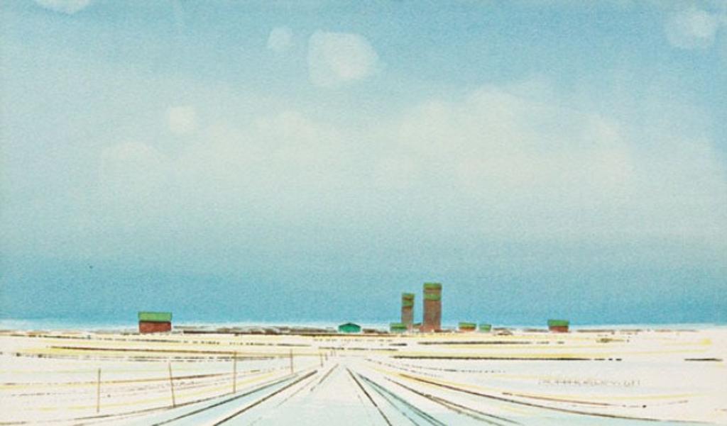 Robert Newton Hurley (1894-1980) - Grain Elevators in Winter